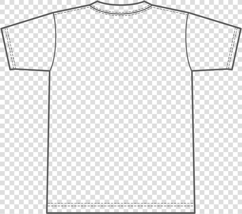 T Shirt Template White Sleeve   Transparent Background Tshirt Outline  HD Png DownloadTransparent PNG