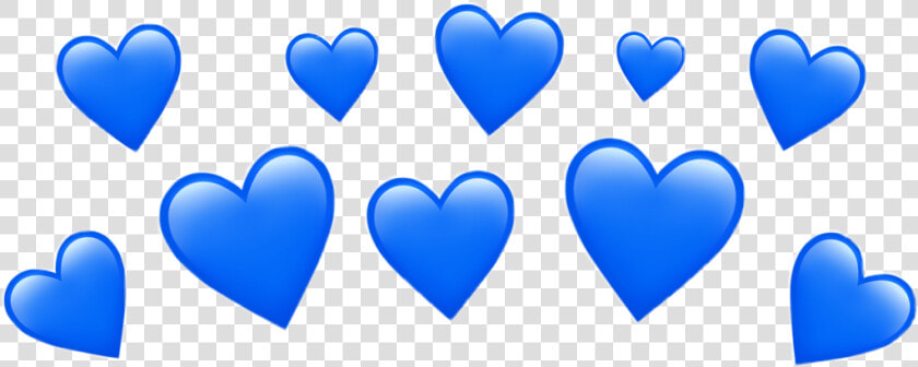  heart  blue  emoji  cute  crown  freetoedit   Heart  HD Png DownloadTransparent PNG