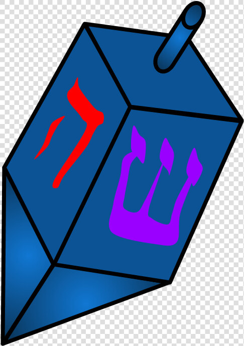 Dreidel  Blue With Hebrew Letters  Toy  HD Png DownloadTransparent PNG