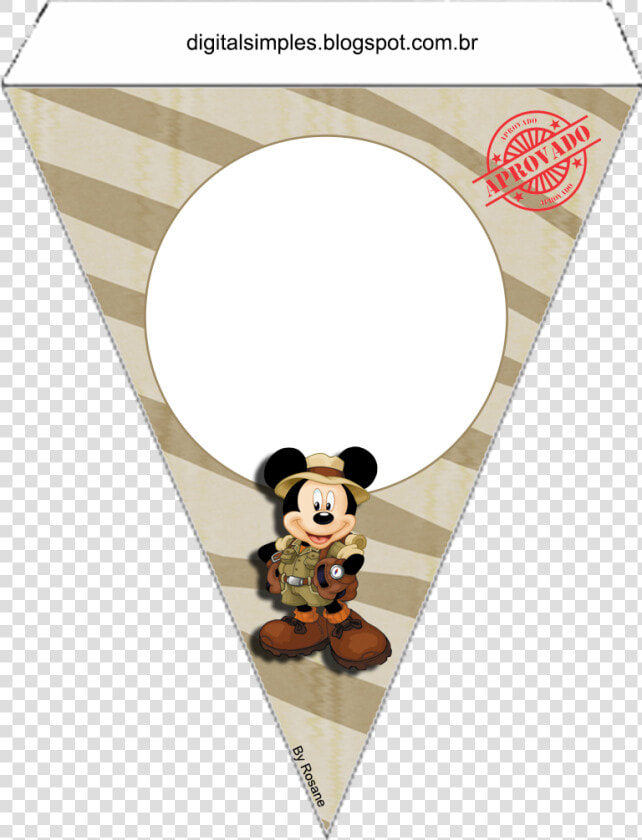 Mickey Y Minnie De Safari Free Printable Bunting   Bandeirola Mickey Safari Para Imprimir  HD Png DownloadTransparent PNG