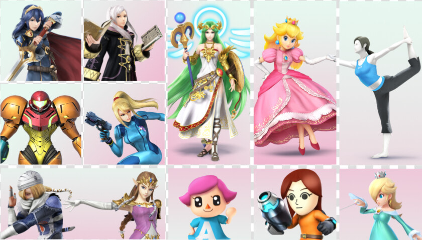 “ The Women Of Smash ⊟ The Original Smash Bros   All Female Smash Bros Characters  HD Png DownloadTransparent PNG