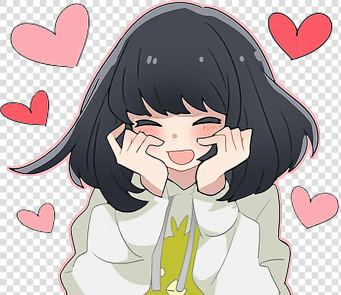  cute  kawaii  lovely  anime  blushing   Blushing Anime Girls In Love  HD Png DownloadTransparent PNG