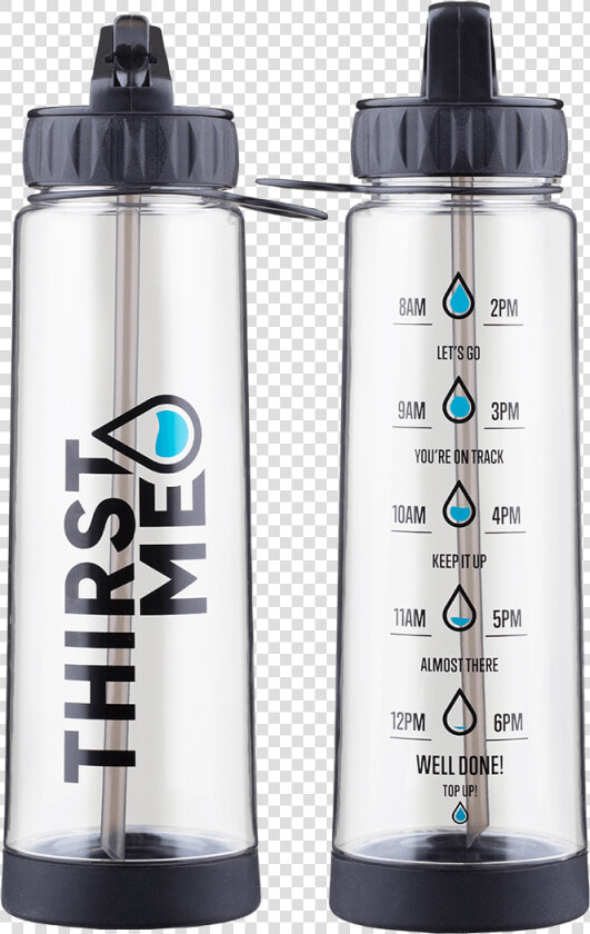 Black Thirstme Water Tracker Bottle  HD Png DownloadTransparent PNG