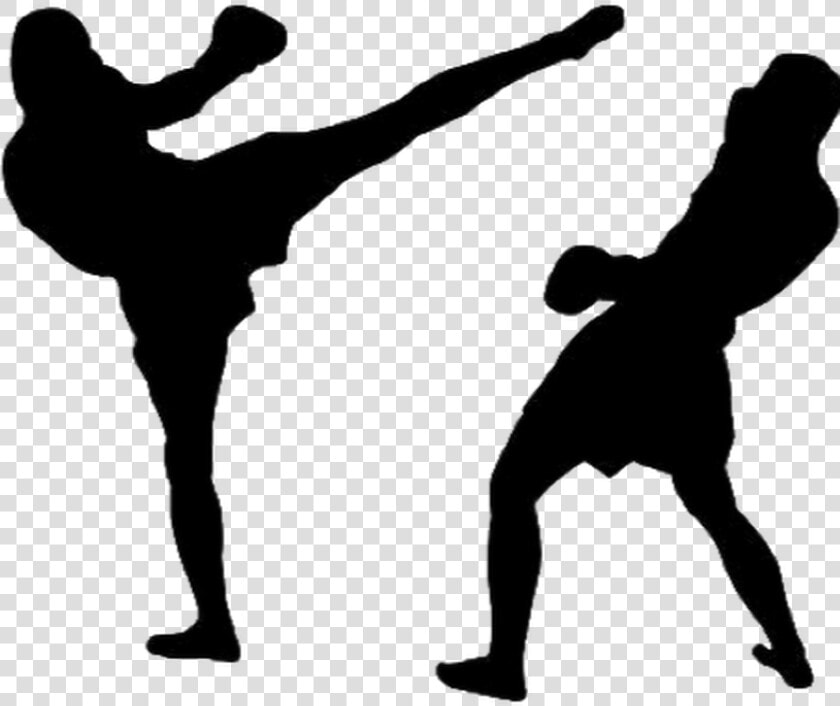 Kickboxing Muay Thai Karate   Kickboxing Silhouette  HD Png DownloadTransparent PNG