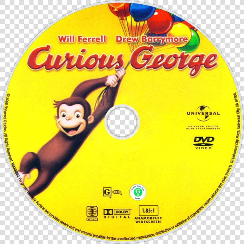 Curious George Dvd Disc Image   Curious George Full Screen Dvd  HD Png DownloadTransparent PNG