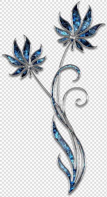 Decor  Ornament  Jewelry  Flower  Blue  Silver   Sad Quotation In Telugu  HD Png DownloadTransparent PNG