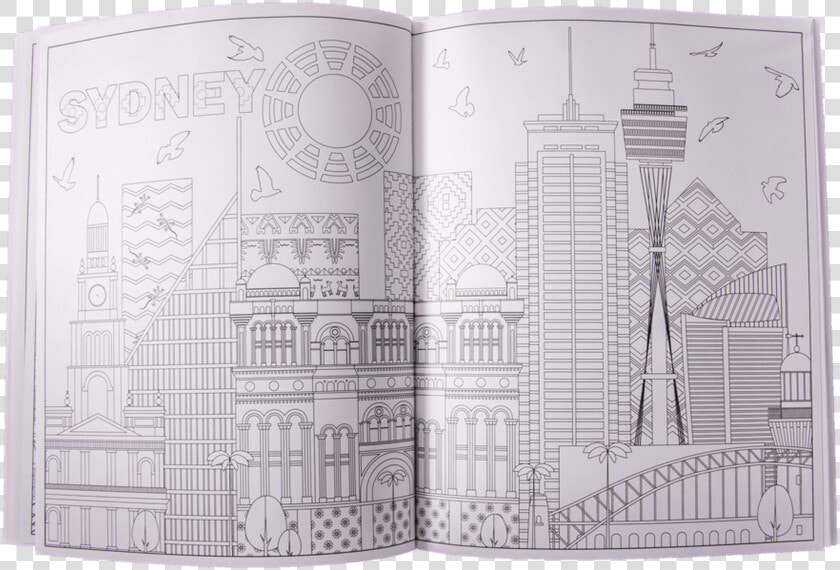Beautiful Cities Coloring Book  HD Png DownloadTransparent PNG