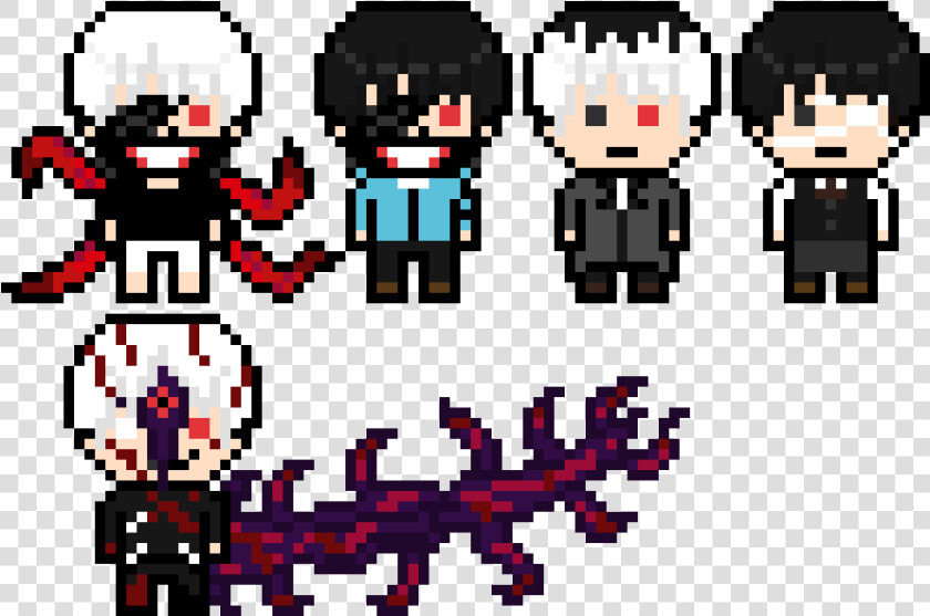 Kaneki Ken Danganronpa Pixel Arts   Tokyo Ghoul Pixel Art  HD Png DownloadTransparent PNG