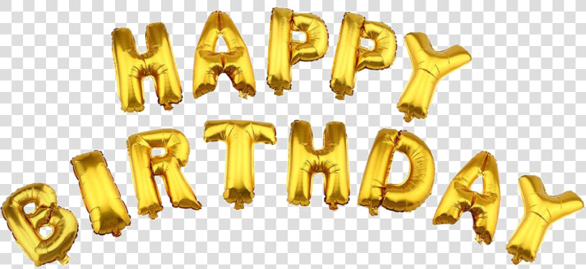 Happy Birthday Foil Balloon Transparent   Happy Birthday Balloons Gold Transparent Background  HD Png DownloadTransparent PNG