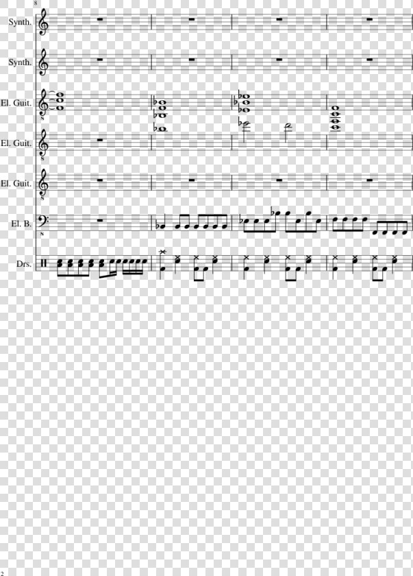 Black Rock Shooter Sheet Music 2 Of 54 Pages   Latin Simone Trumpet Sheet  HD Png DownloadTransparent PNG
