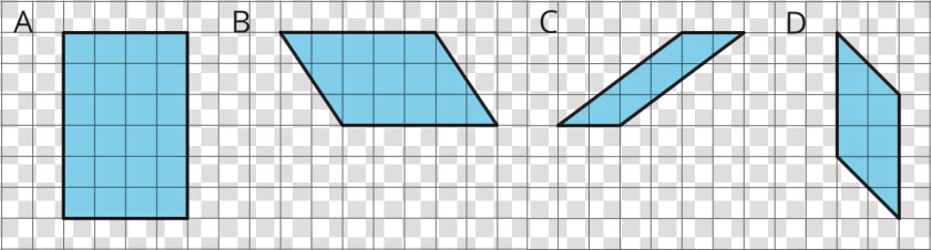 Four Parallelograms A D   Area Of Parallelogram On Grid  HD Png DownloadTransparent PNG