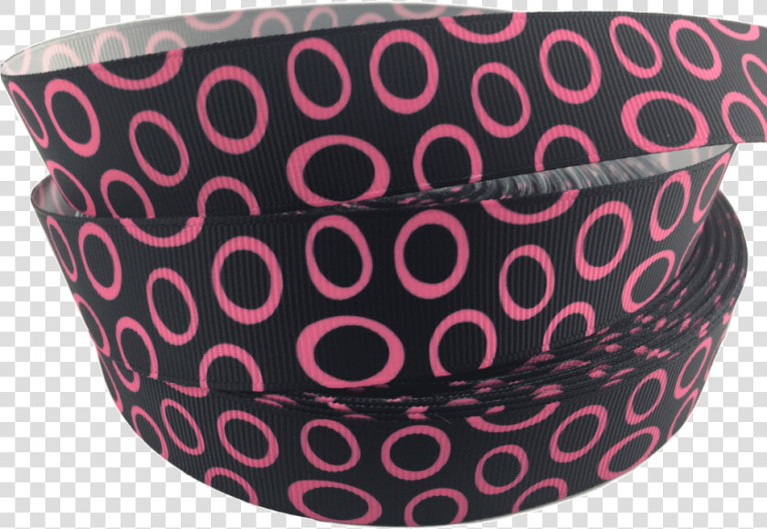 Ribbons  tag  Black Ribbon With Hot Pink Rings Grosgrain  HD Png DownloadTransparent PNG