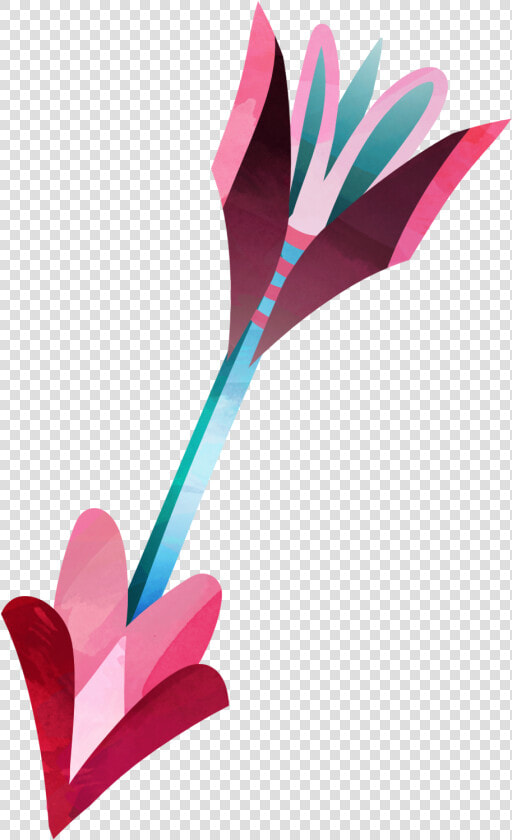 Three Dimensional Bow And Arrow Watercolor Cartoon   Lawn Darts  HD Png DownloadTransparent PNG