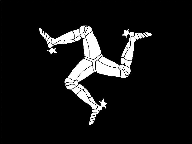 Flag Of Isle Of Man Logo Black And White   Isle Of Man Flag  HD Png DownloadTransparent PNG
