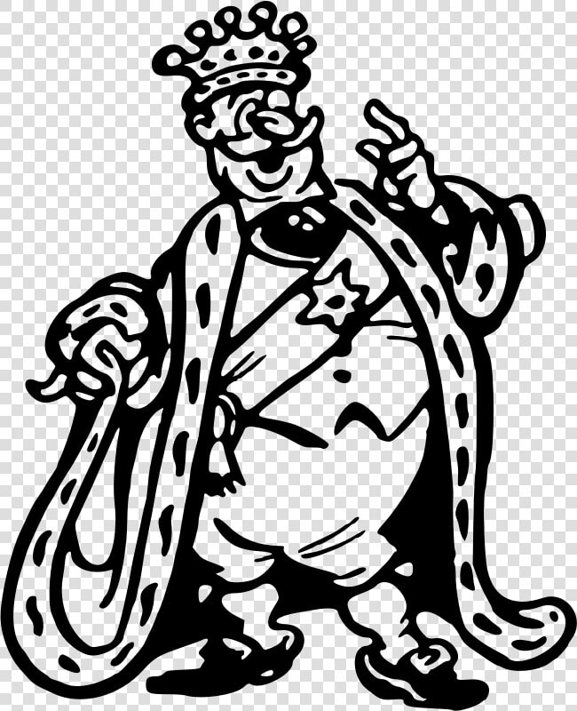 Transparent Monarchy Clipart   King Black And White Png Cartoon  Png DownloadTransparent PNG