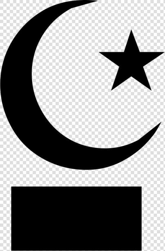 Islam Star And Crescent   Free Vector Star And Moon  HD Png DownloadTransparent PNG