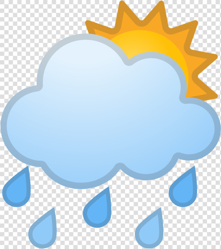 Sun Behind Rain Cloud Icon   Cartoon Cloud And Rain  HD Png DownloadTransparent PNG