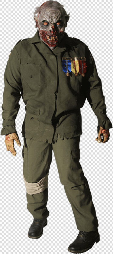 Sergeant Zombie Costume   Halloween Costume  HD Png DownloadTransparent PNG