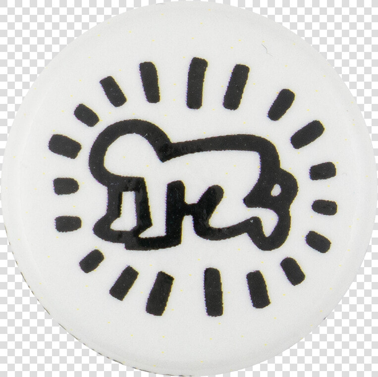 Keith Haring Radiant Baby Black And White Art Button   Long Sleeve Keith Haring T Shirt  HD Png DownloadTransparent PNG