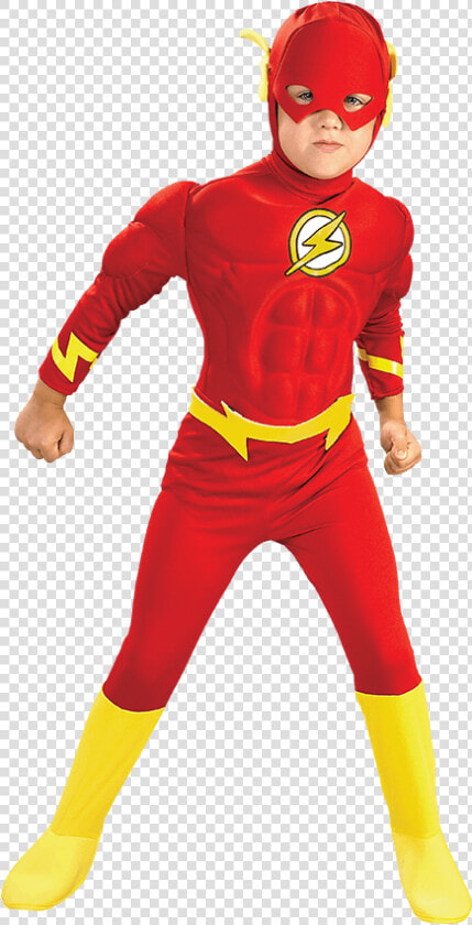 Boys Deluxe Flash Muscle Costume   Flash Halloween Costume Boy  HD Png DownloadTransparent PNG