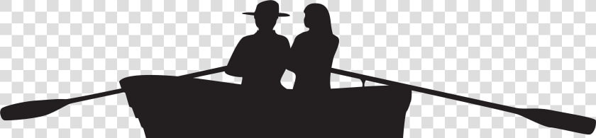 Silhouette Boat Royalty free Clip Art   Couple On Boat Silhouette  HD Png DownloadTransparent PNG