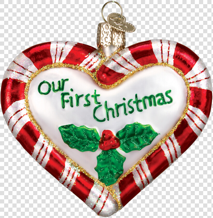 Old World Christmas   Our First Christmas Ornament Heart  HD Png DownloadTransparent PNG