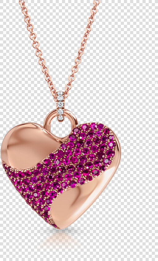 Love Heart Pendant With Rubies   Locket  HD Png DownloadTransparent PNG