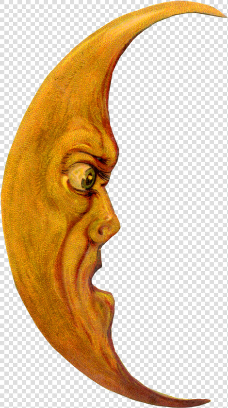 Transparent Vintage Man In The Moon Clipart   Vintage Halloween Clipart  HD Png DownloadTransparent PNG