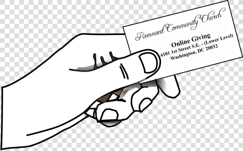 Church Offering Cliparts   Blank Card In Hand  HD Png DownloadTransparent PNG