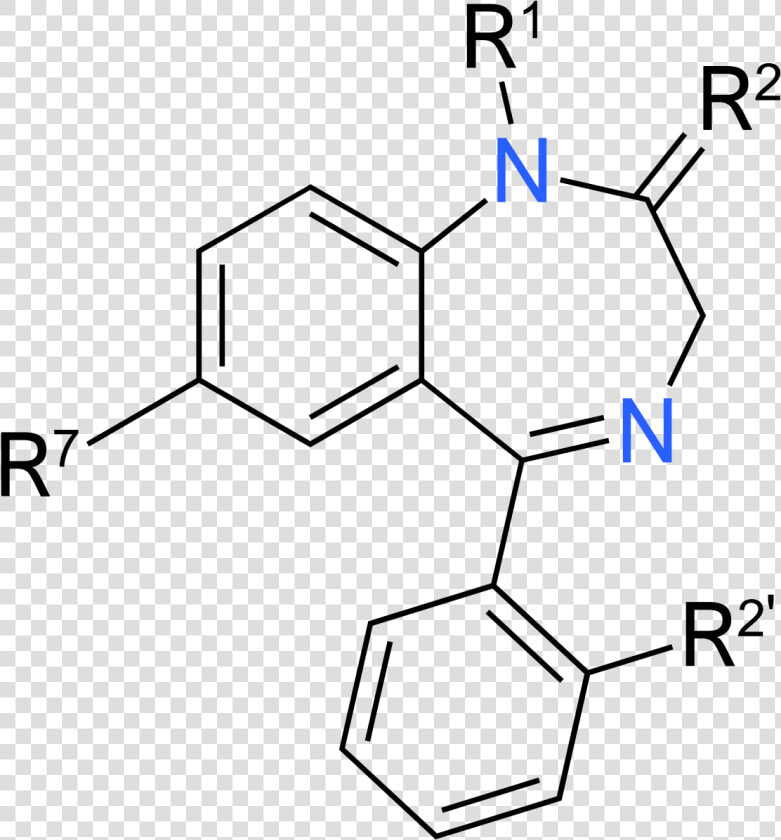 Clonazepam Structure   Lormetazepam Structure  HD Png DownloadTransparent PNG