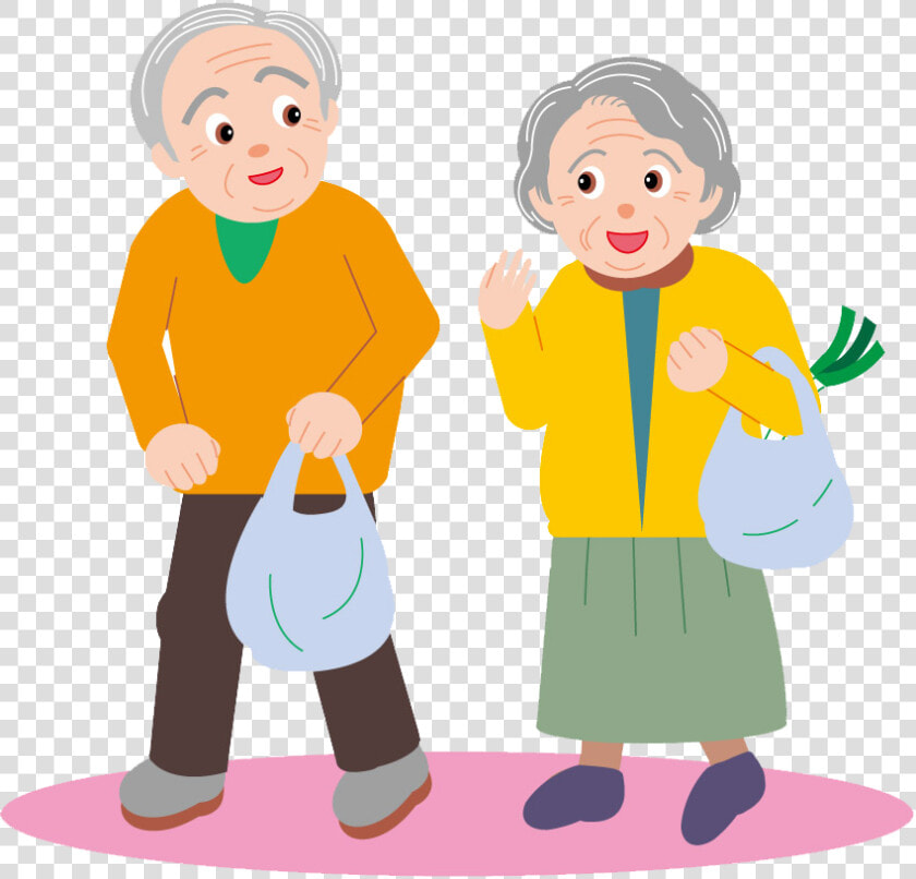 Couple Drawing Cartoon Clip   Elderly Clipart  HD Png DownloadTransparent PNG