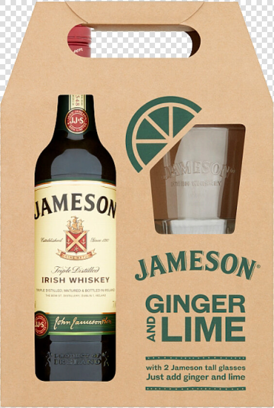 Jameson 70cl 2 Glass Gift Set   Alcohol Gift Box Packaging  HD Png DownloadTransparent PNG