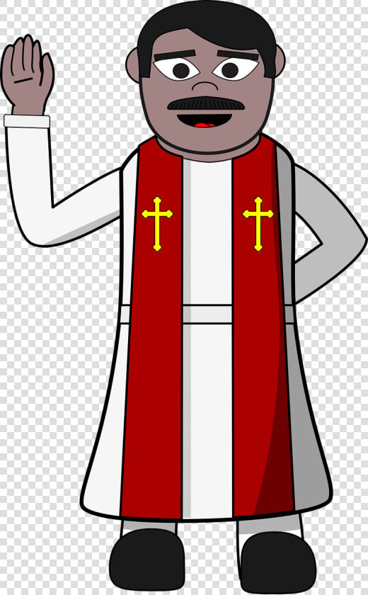 Pastor  Priest  Christian  Robe  Cartoon  Clip art   Priest Clipart  HD Png DownloadTransparent PNG