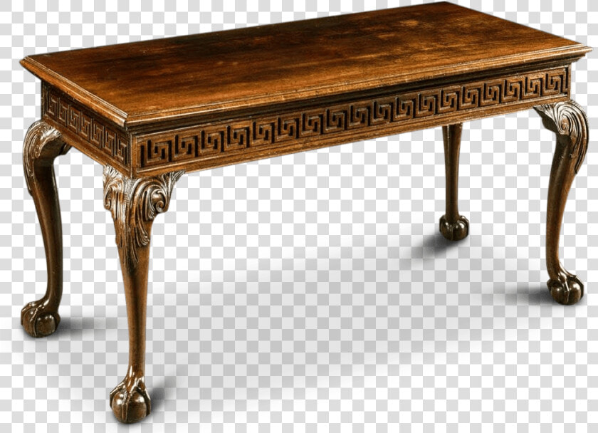 George Ii Mahogany Side Table With Finely Carved Greek   Coffee Table  HD Png DownloadTransparent PNG