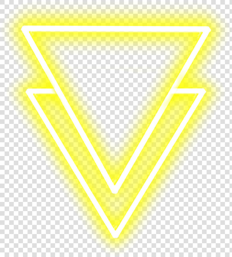  neon  triangle  yellowneon  neonlights  streetlight  HD Png DownloadTransparent PNG