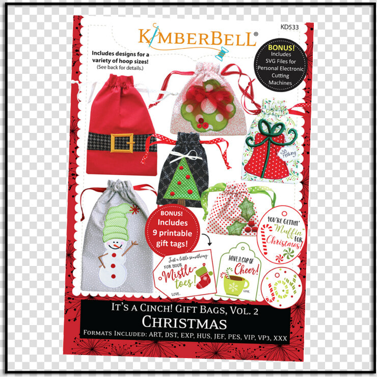 Kimberbell Its A Cinch Gift Bags Volume 2 Christmas   Gift Bag  HD Png DownloadTransparent PNG