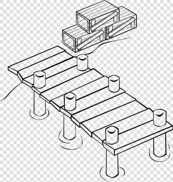 Dock Png Black And White   Drawing Of A Dock  Transparent PngTransparent PNG