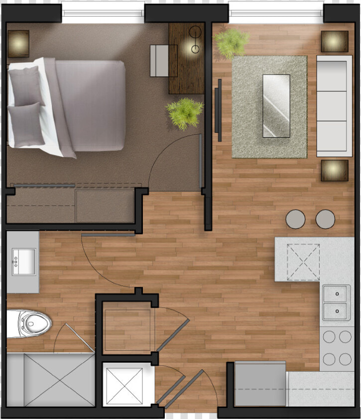 1 Bedroom Student Apartment  HD Png DownloadTransparent PNG