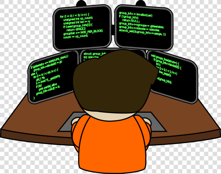Clip Art People On Computers   Programming Clipart  HD Png DownloadTransparent PNG