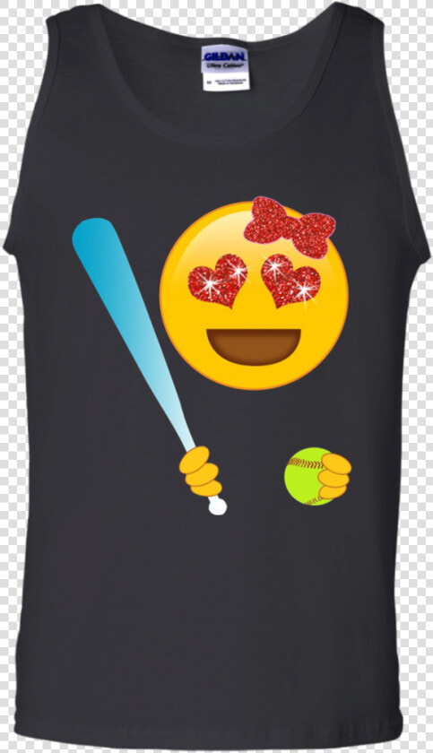 Cute Emoji Softball Player For Girls And Teens Tank   Deebo Bike Rental Shirt  HD Png DownloadTransparent PNG