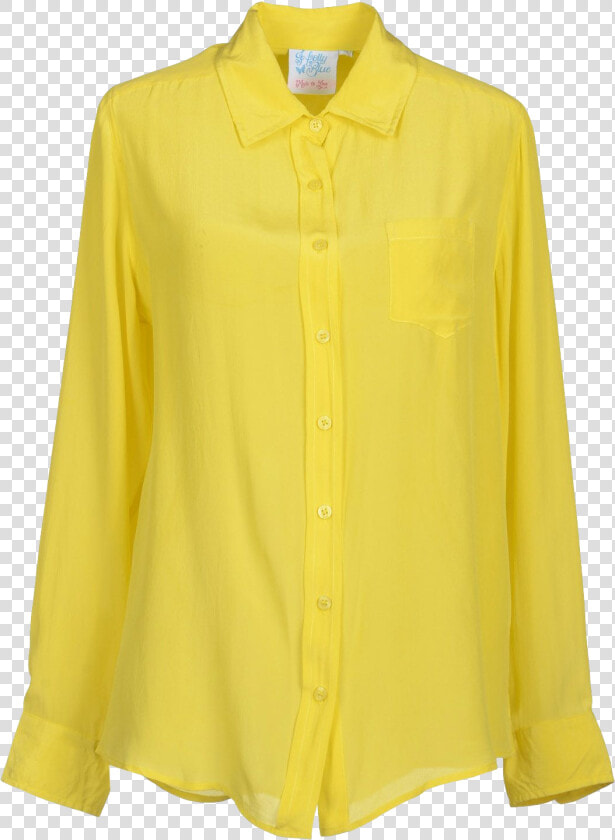 Holly Blue Yellow Silk Shirt   Blouse  HD Png DownloadTransparent PNG