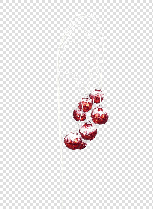 Snowcapped Dangling Red Ornament Spray   Arch  HD Png DownloadTransparent PNG