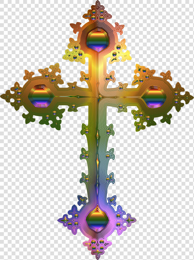 Christian Cross Clip Art   Gold Transparent Christian Cross  HD Png DownloadTransparent PNG