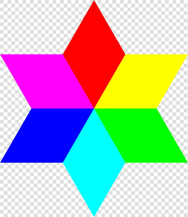 6 Color Diamond Hexagram Clip Arts  HD Png DownloadTransparent PNG