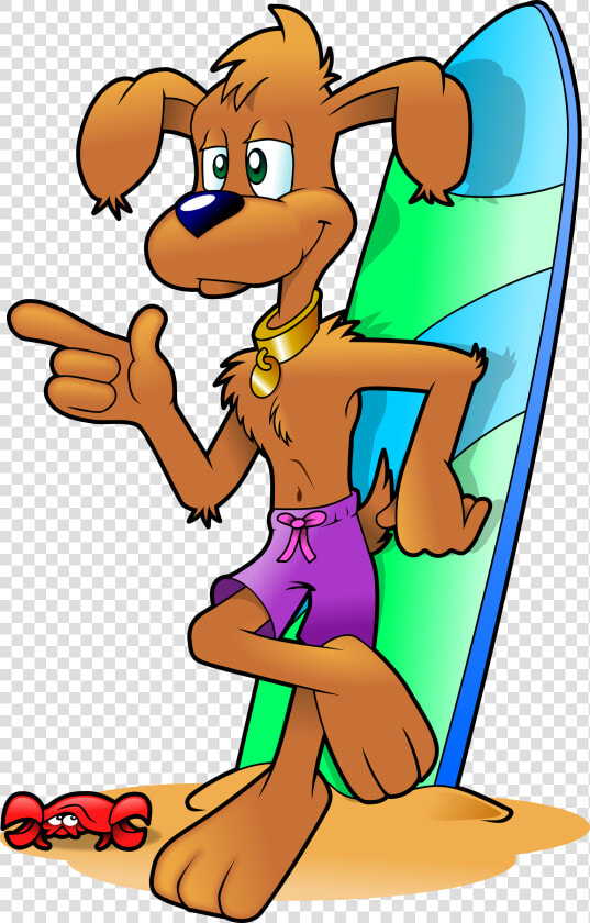 Dog Surfboard   Surfing Dog Clip Art  HD Png DownloadTransparent PNG