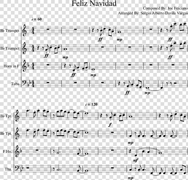 Transparent Feliz Png   Trumpet Joy To The World French Horn Sheet Music  Png DownloadTransparent PNG