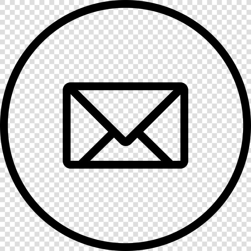 White Email Round Icon  HD Png DownloadTransparent PNG
