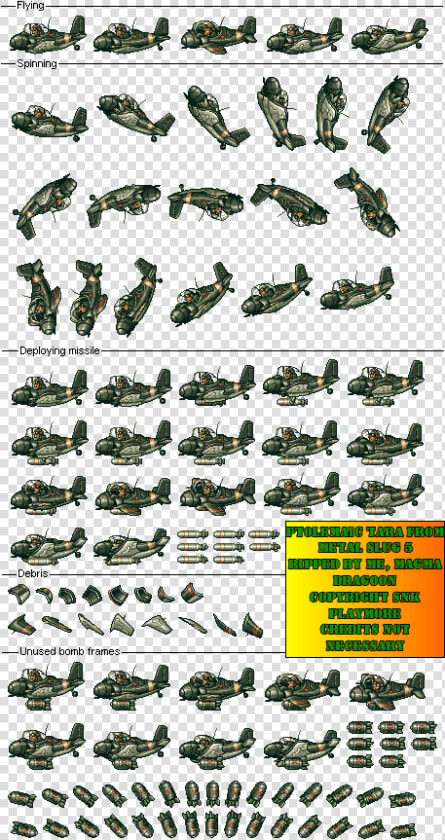 Metal Slug Helicopter Sprite Png   Metal Slug Flying Tara  Transparent PngTransparent PNG
