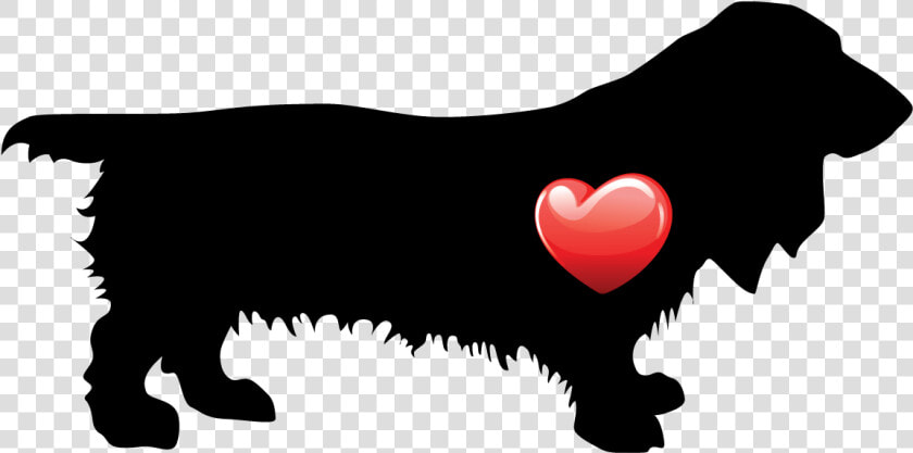 My Heart Long hair Dachshund Nail Art Decals Patch   Illustration  HD Png DownloadTransparent PNG