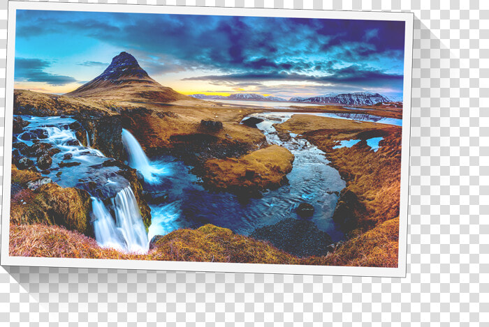 Clip Art Kirkjufell Waterfall   Iceland Wall Murals  HD Png DownloadTransparent PNG
